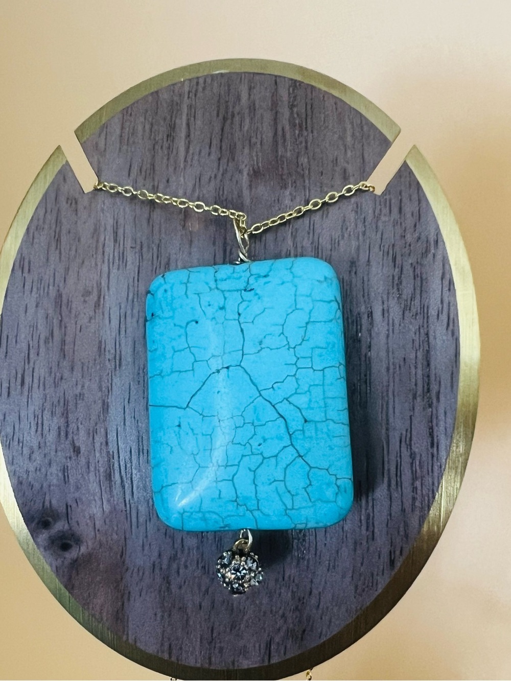 Large vintage turquoise pendant